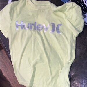Hurley Kids Light Yellow Tee with Silver Logo